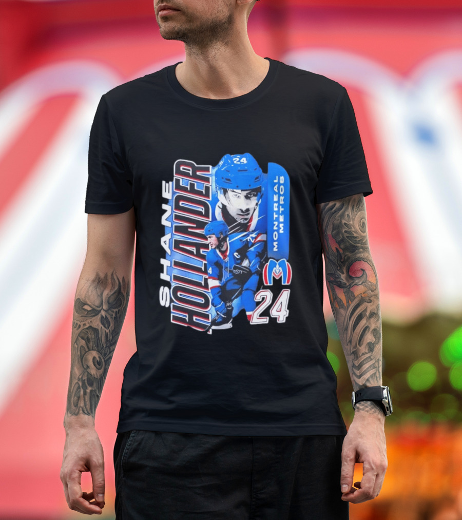 Shane Hollander Montreal Metros 24 Hockey Player Sports T-Shirt