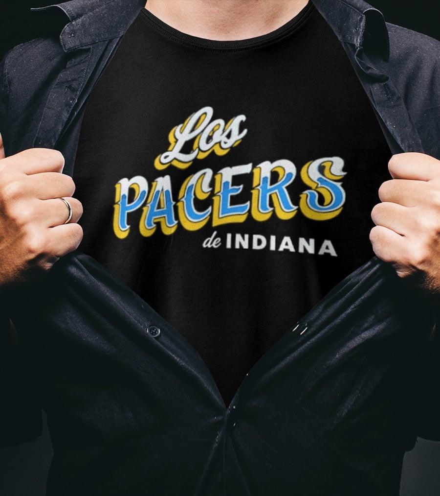 Los Pacers De Indiana NBA Basketball Team Bilingual Branding T-Shirt