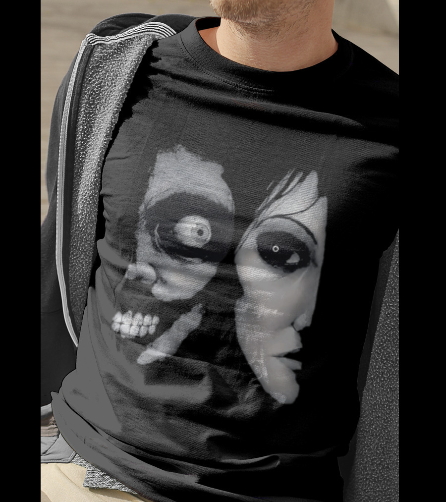 The Painter Halloween 2026 Creepy Face Illusion T-Shirt
