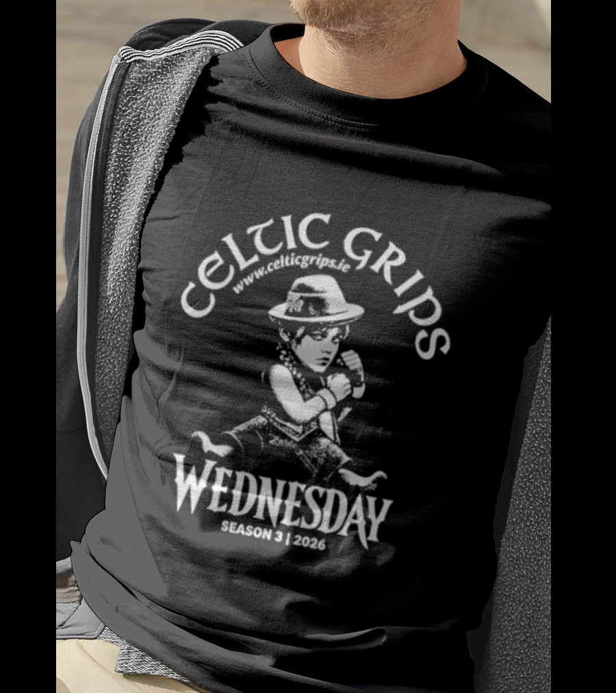 Celtic Grips Wednesday Addams Season 3 2026 T-Shirt