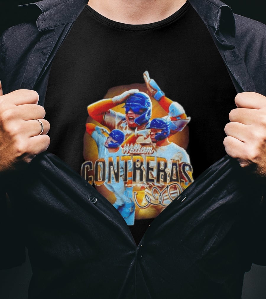 William Contreras Milwaukee Brewers Player Collage 2026 T-Shirt