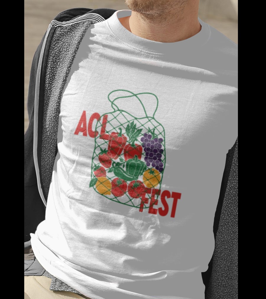 ACL Festival Women's Market Crop Top Lineup Veggie Bag T-Shirt
