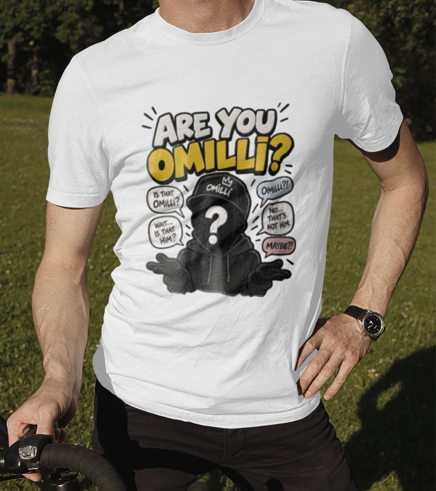 Are You Omilli Mystery Creator Streamer Iconic Question Marks And Quotes T-Shirt