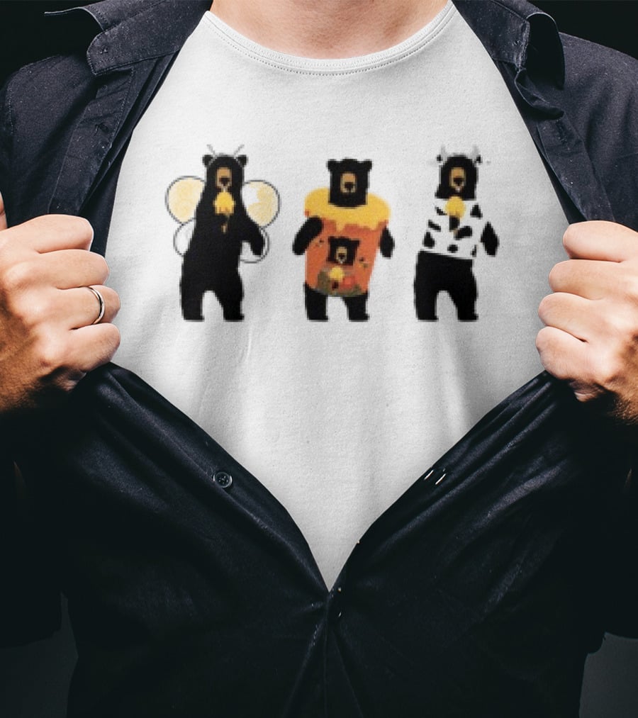 Ice Cream For Bears I Scream For Bears Costume Party Crew Neck T-Shirt