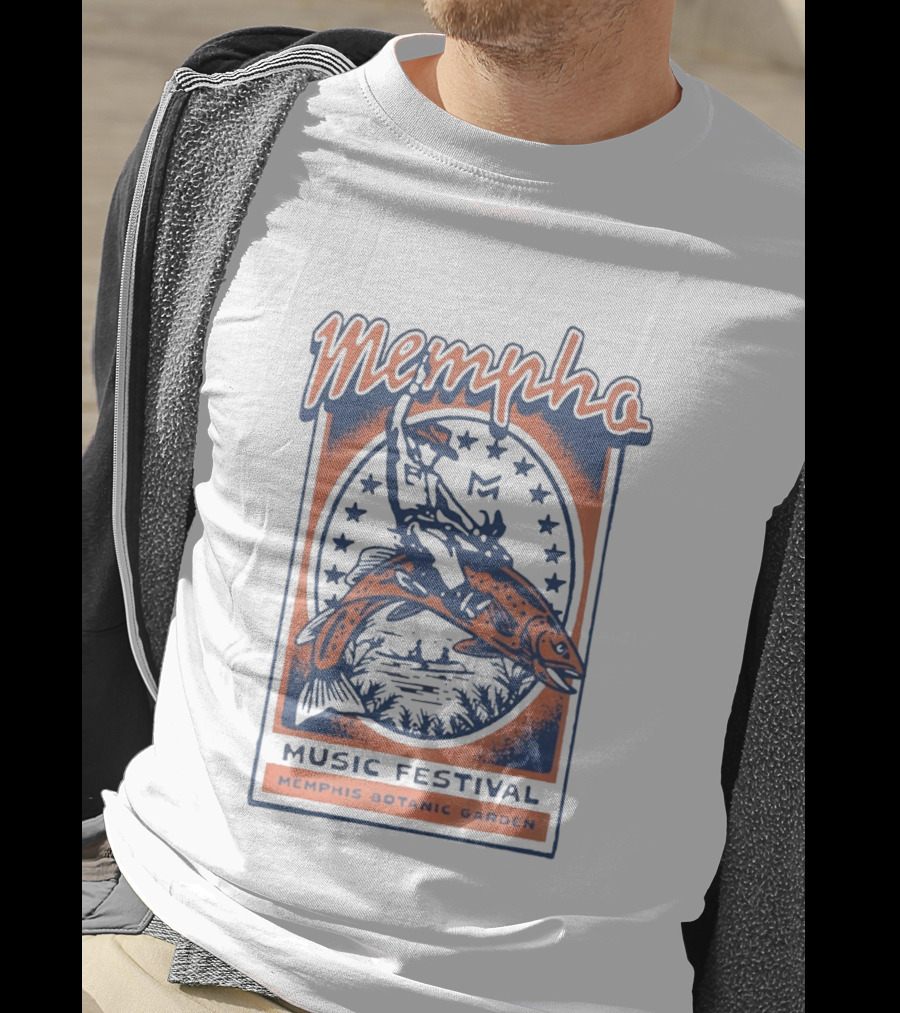 Mempho Music Festival 2026 Mempho Fish Buck Memphis Botanic Garden T-Shirt