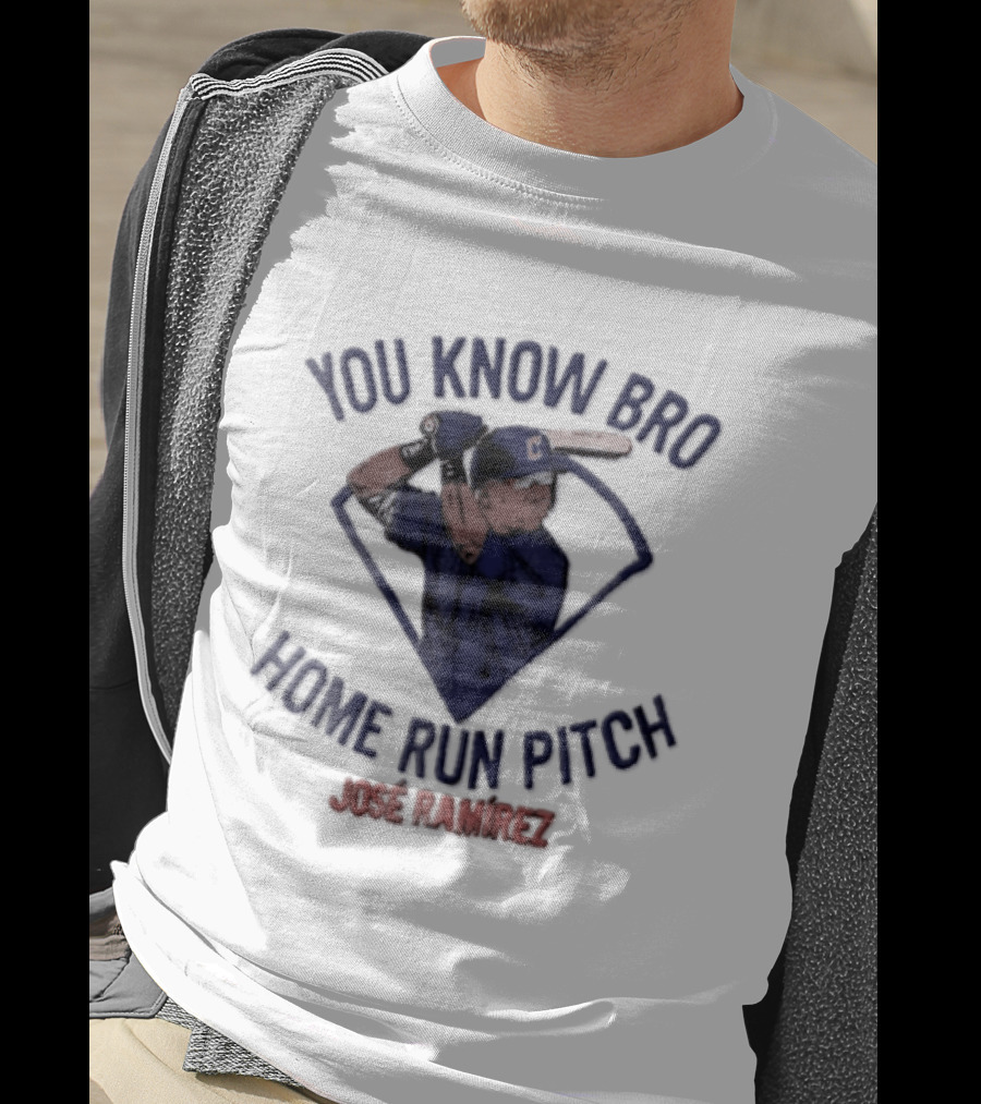 You Know Bro Home Run Pitch José Ramírez Baseball Batter In Diamond T-Shirt