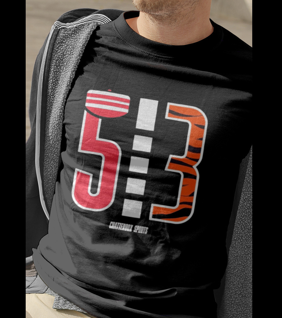 513 Cincinnati Bengals Helmet Tiger Stripes Chatterbox Sports T-Shirt