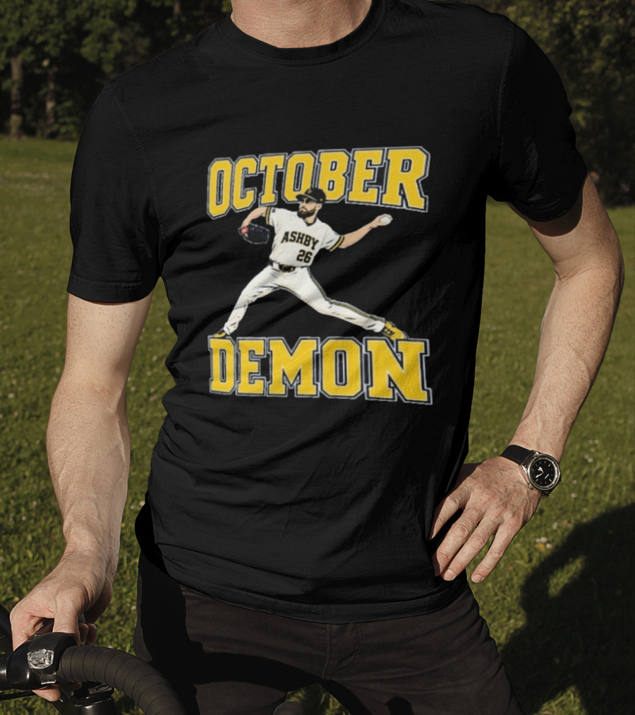 Aaron Ashby October Demon Pitcher 26 Baseball Player T-Shirt
