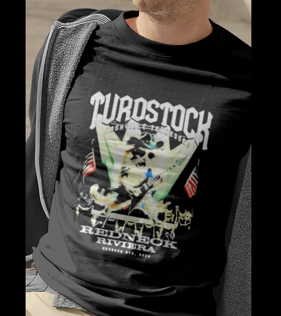 Turdstock Nashville Tennessee 2024 Redneck Riviera Guitar Rock T-Shirt