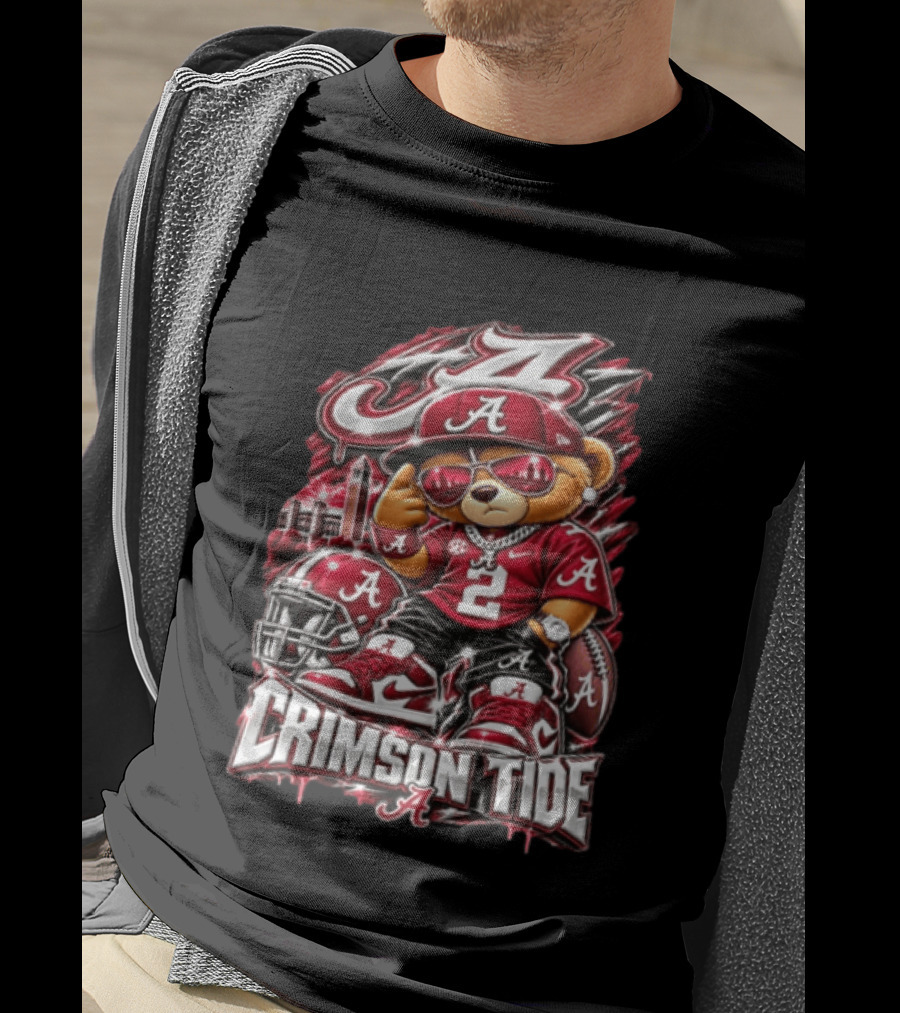 Crimson Tide Alabama Bear Football NCAA Sporting Powerhouse T-Shirt
