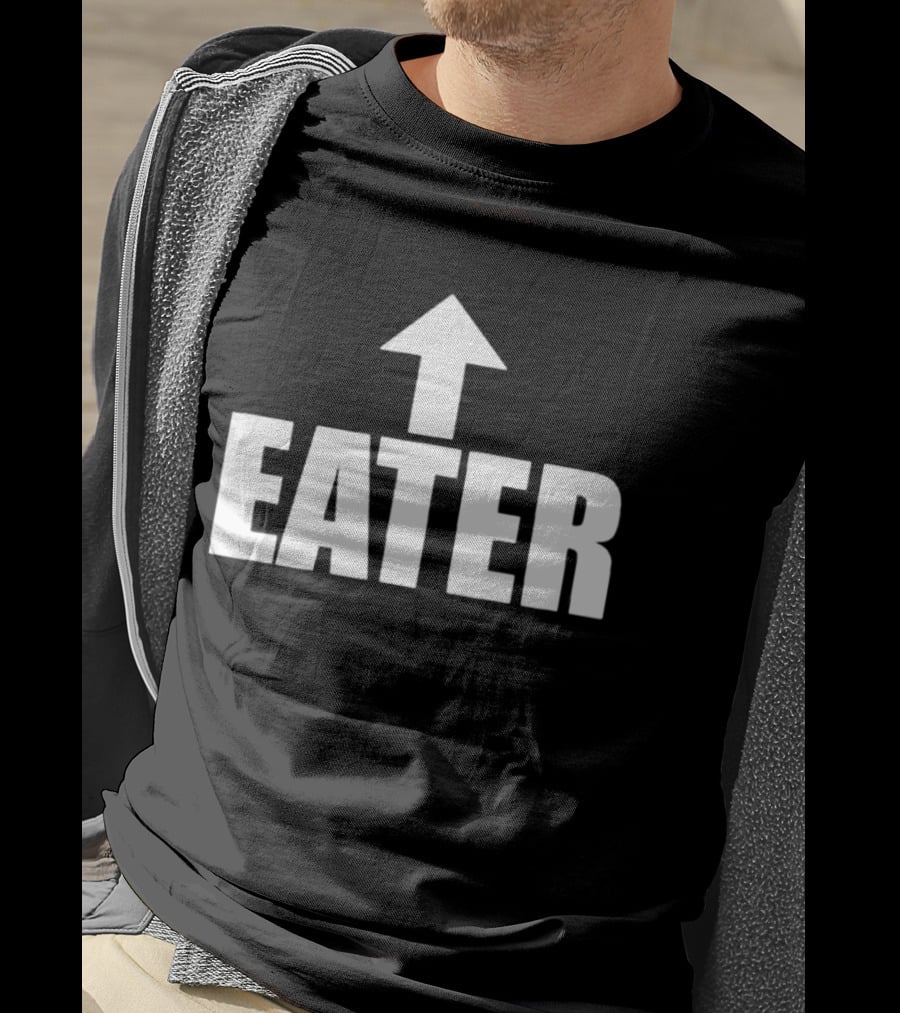 Eater Foodie Hungry Appetite Eating Arrow Pointer T-Shirt