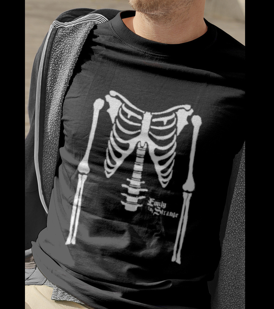 Emily Strange Skeleton Ribcage Bones T-Shirt