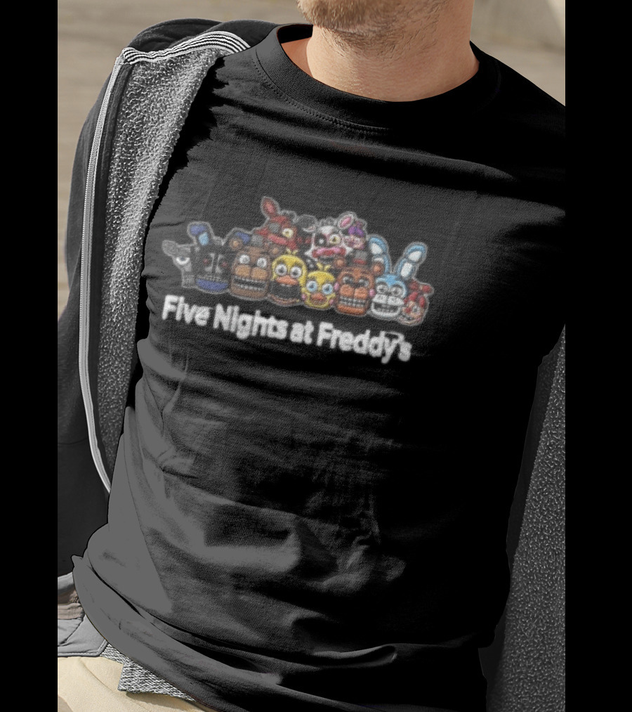Five Nights At Freddy's Animatronic Characters Group T-Shirt
