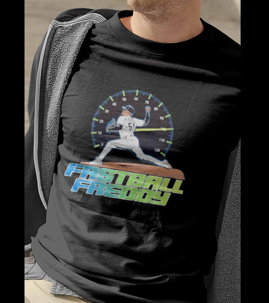 Fastball Freddy Peralta 51 Baseball Player Pitcher Speedometer T-Shirt