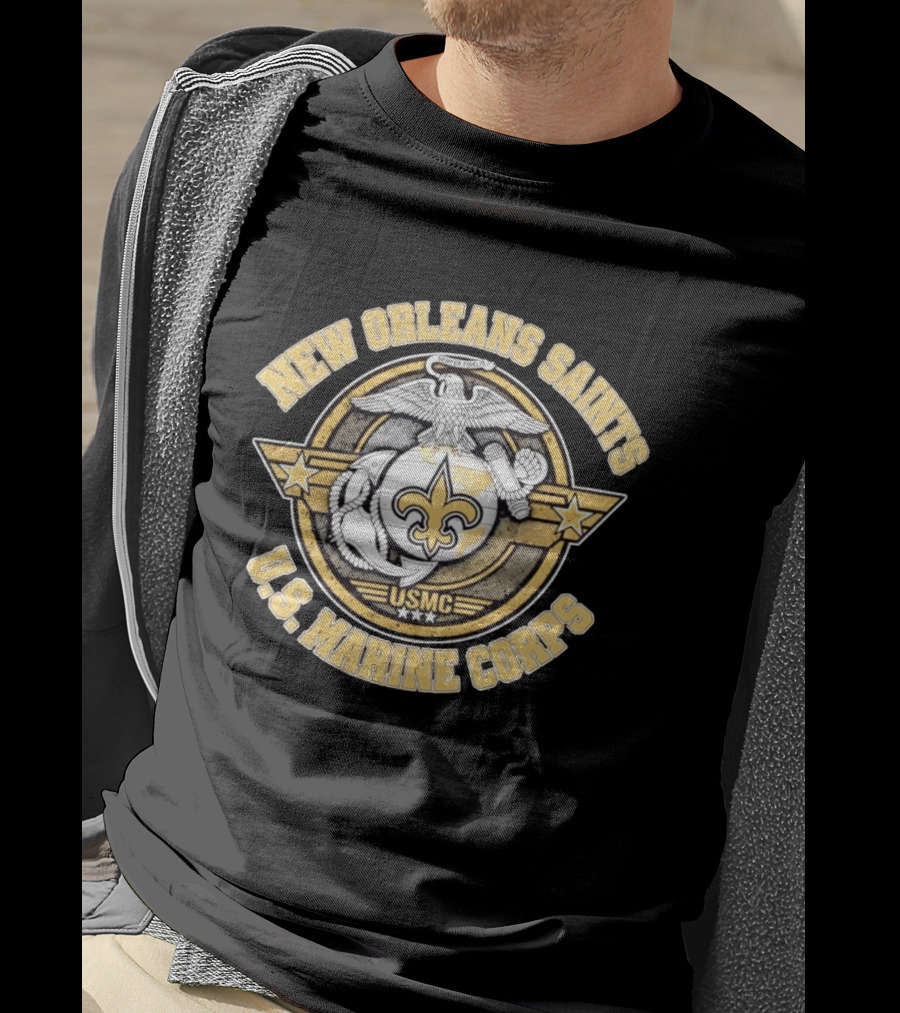New Orleans Saints USMC Semper Fidelis T-Shirt