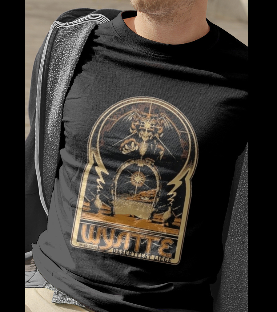 Wyatt E. Band Desertfest Belgium 2026 Liege October 16 Fantasy Dragon Portal Art Deco T-Shirt