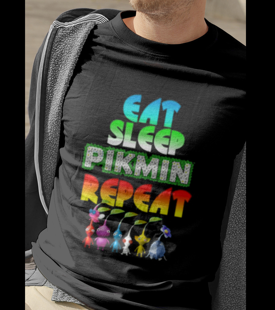 Eat Sleep Pikmin Repeat Game Lover T-Shirt