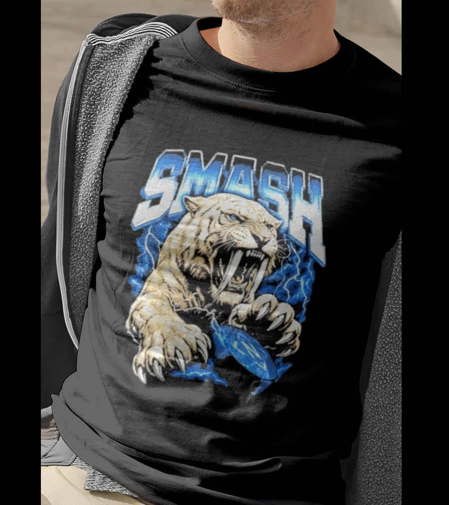SMASH Predators 2026 Nashville Fierce Tiger Claw Lightning T-Shirt
