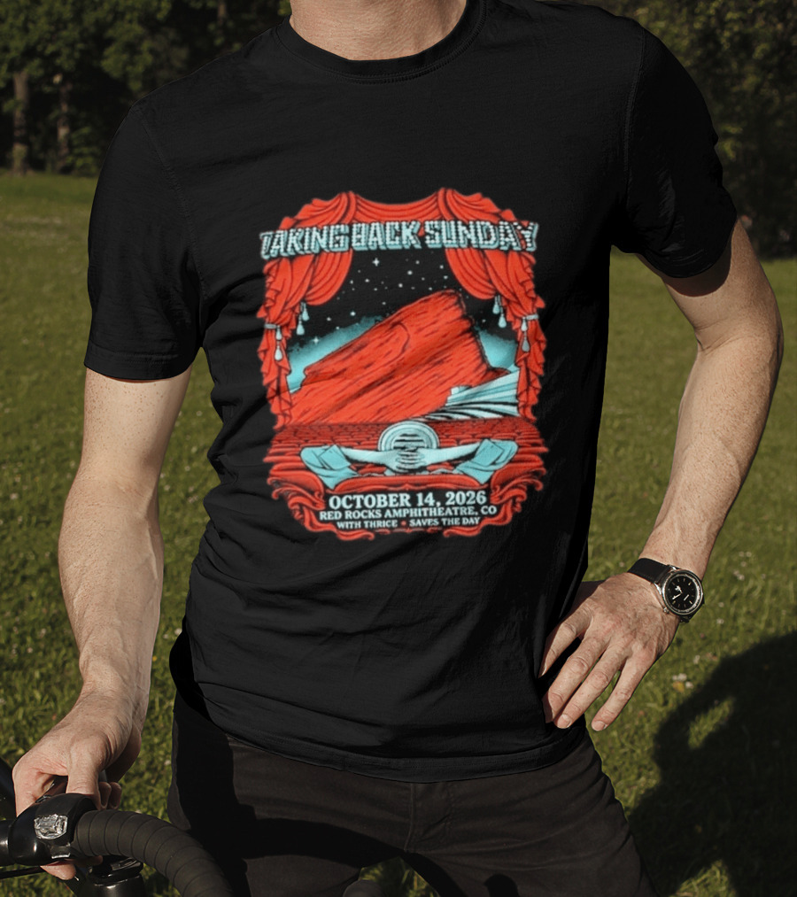 Taking Back Sunday Red Rocks Amphitheatre October 14 2026 With Thrice Saves The Day T-Shirt