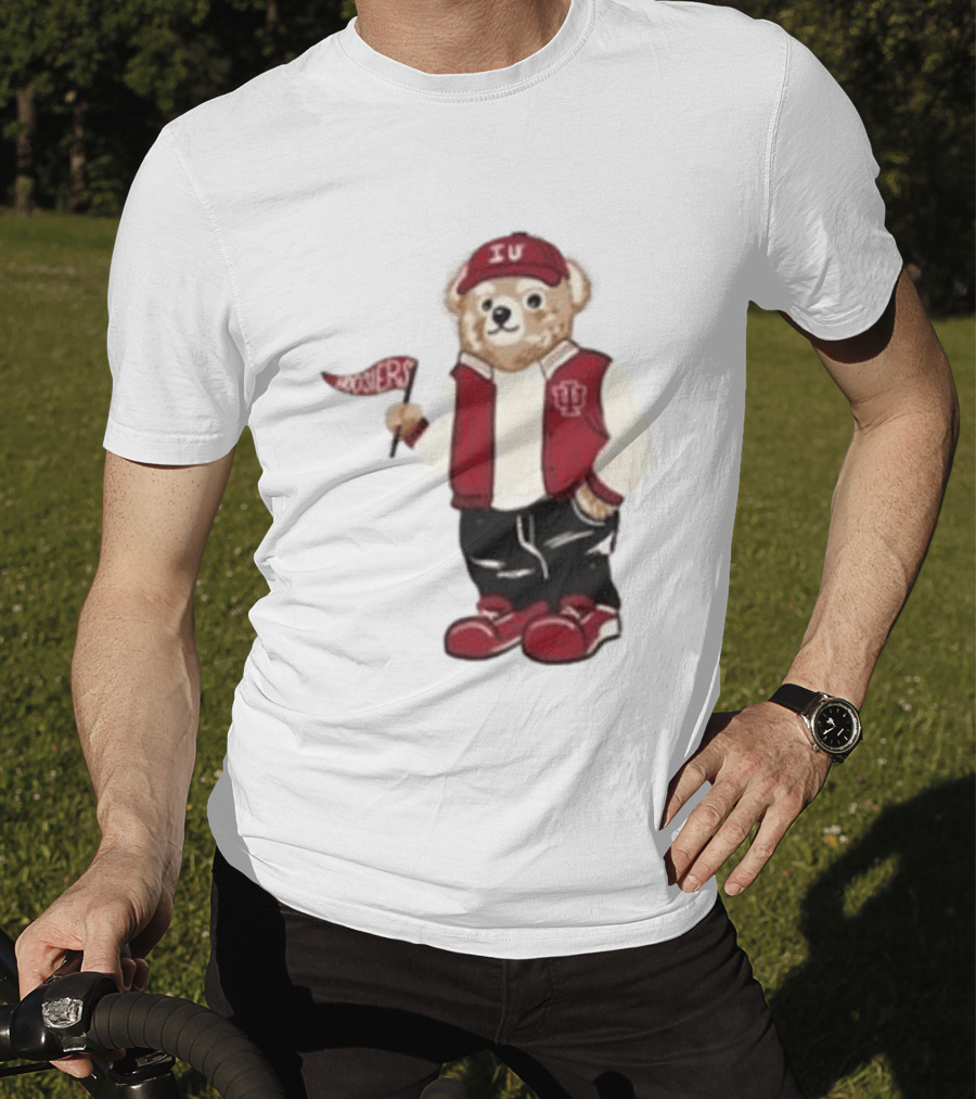 Indiana Hoosiers Polo Bear IU Jacket And Cap T-Shirt