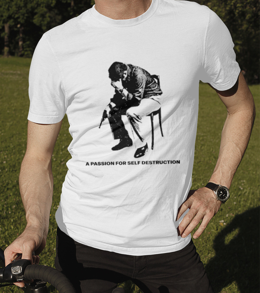 A Passion For Self Destruction Dark Aesthetic Sitting Figure T-Shirt