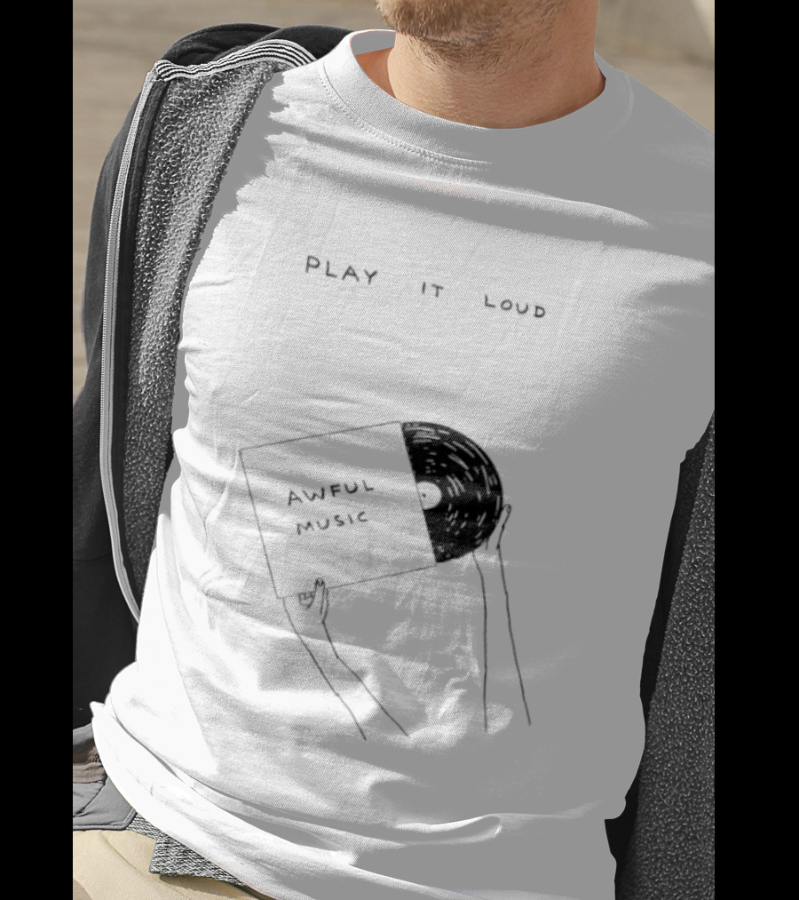 Awful Music Play It Loud Vinyl Record T-Shirt