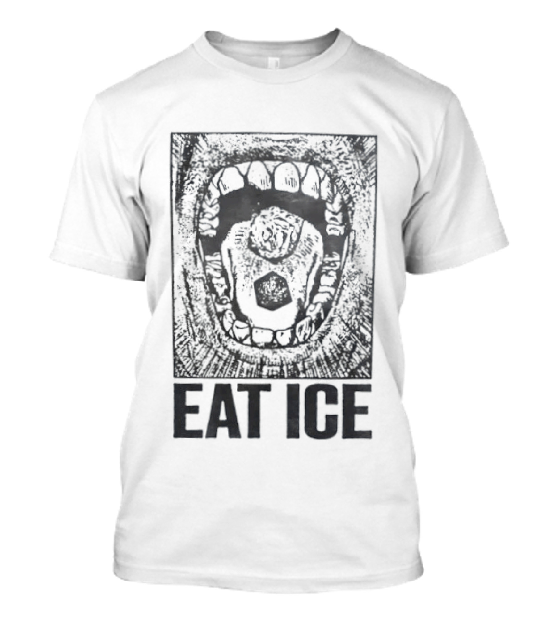 EAT ICE Mouth Teeth T-Shirt