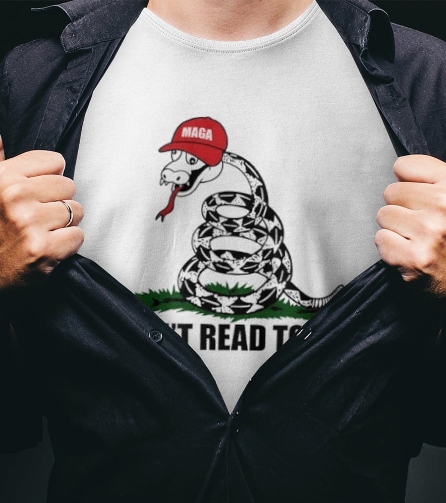 Gadsden Flag Snake With Red Hat Don't Read To Me T-Shirt