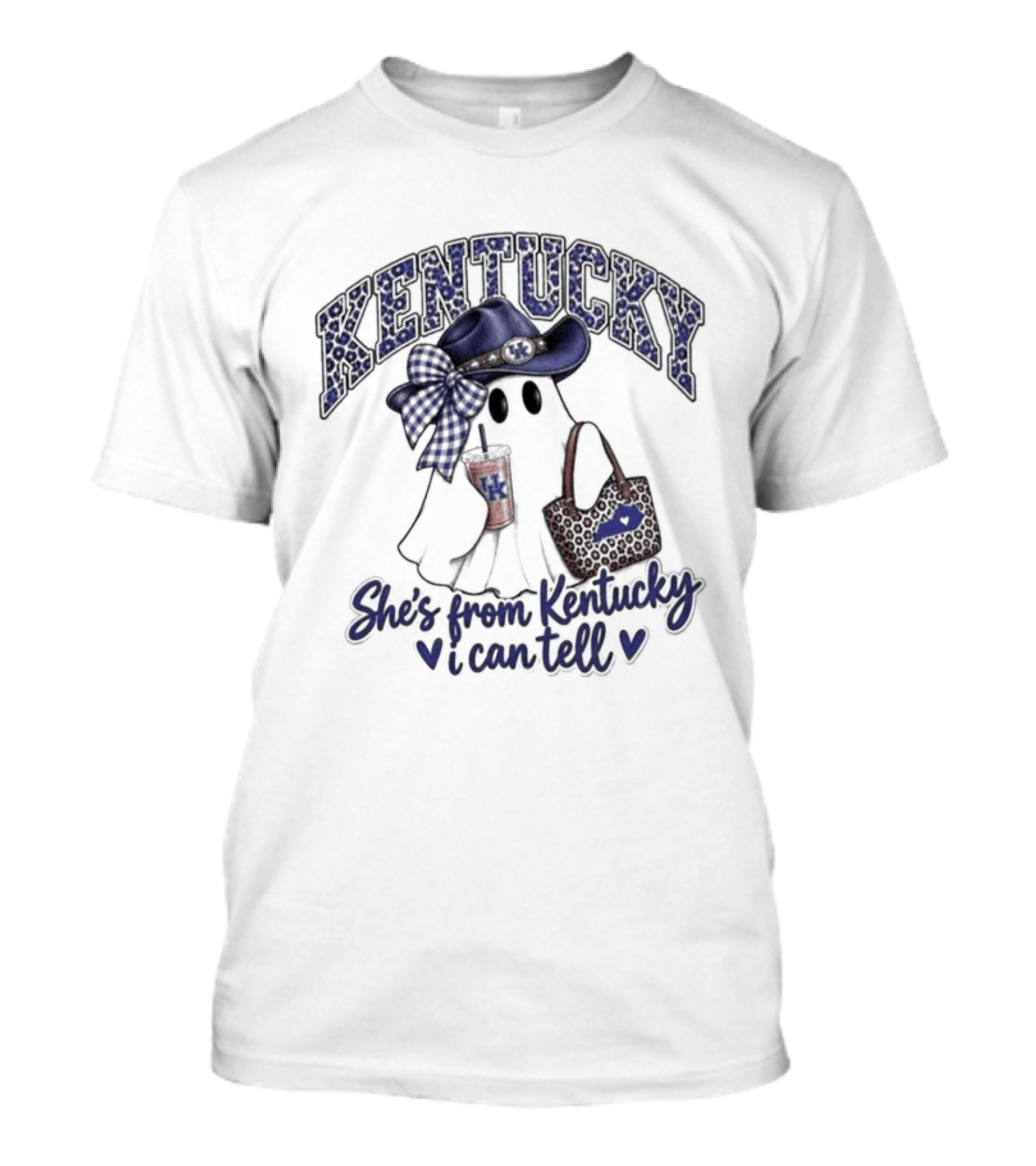 Kentucky Ghost Halloween She's From Kentucky I Can Tell T-Shirt