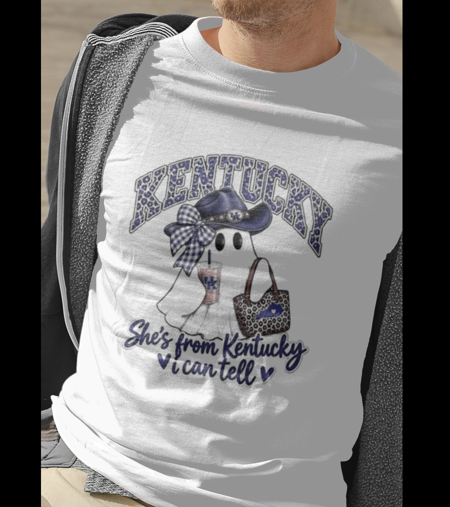 Kentucky Ghost Halloween She's From Kentucky I Can Tell T-Shirt