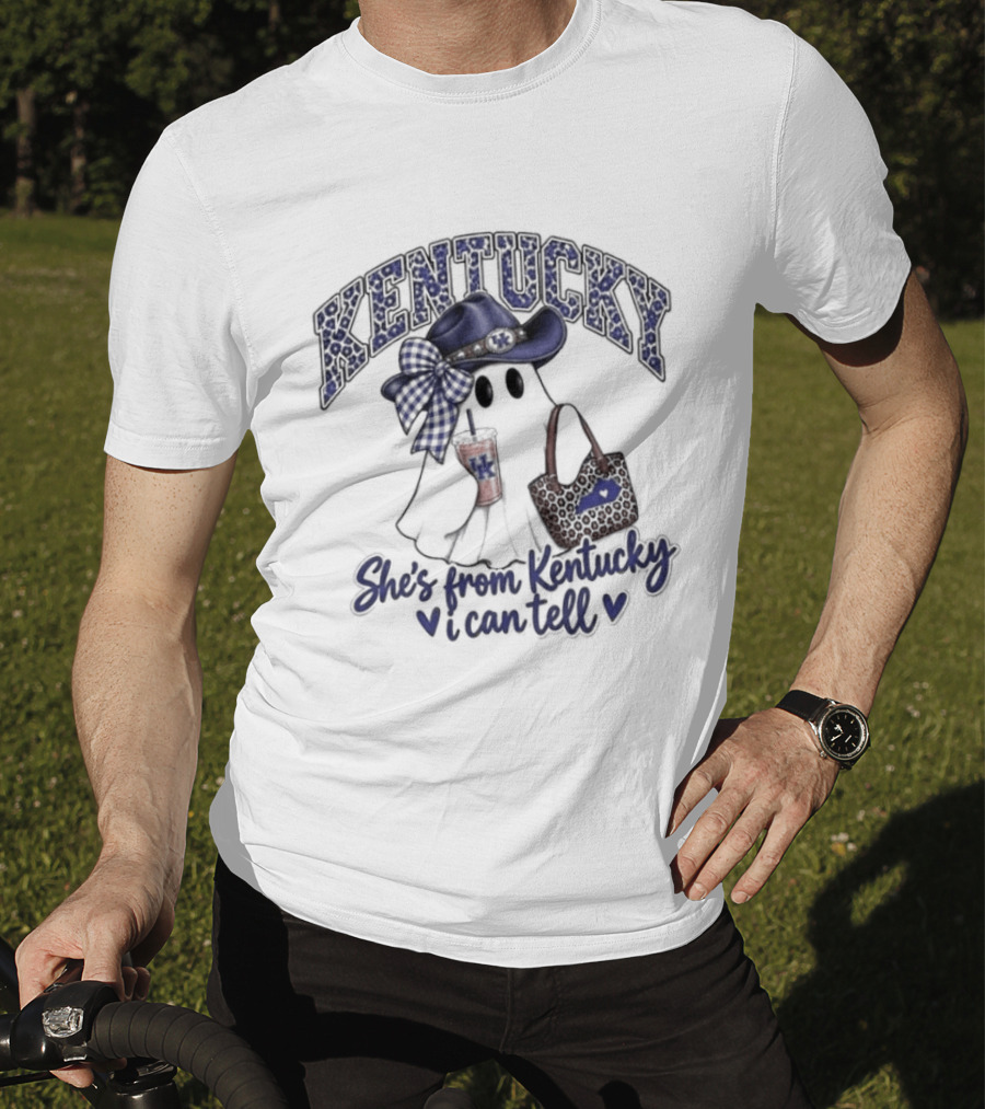 Kentucky Ghost Halloween She's From Kentucky I Can Tell T-Shirt
