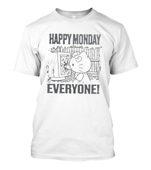 Hello Kitty Happy Monday Everyone Distressed T-Shirt