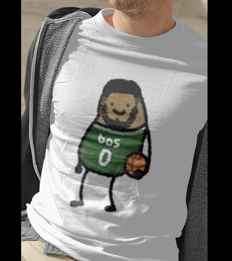 Boston Celtics Jayson Tatum Potatum Cartoon Basketball T-Shirt