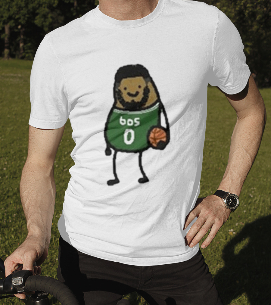 Boston Celtics Jayson Tatum Potatum Cartoon Basketball T-Shirt