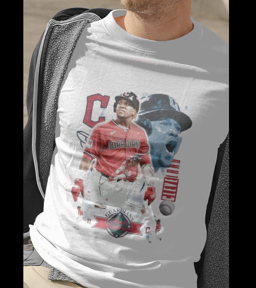 Cleveland Guardians José Ramírez 11 Collage Baseball T-Shirt