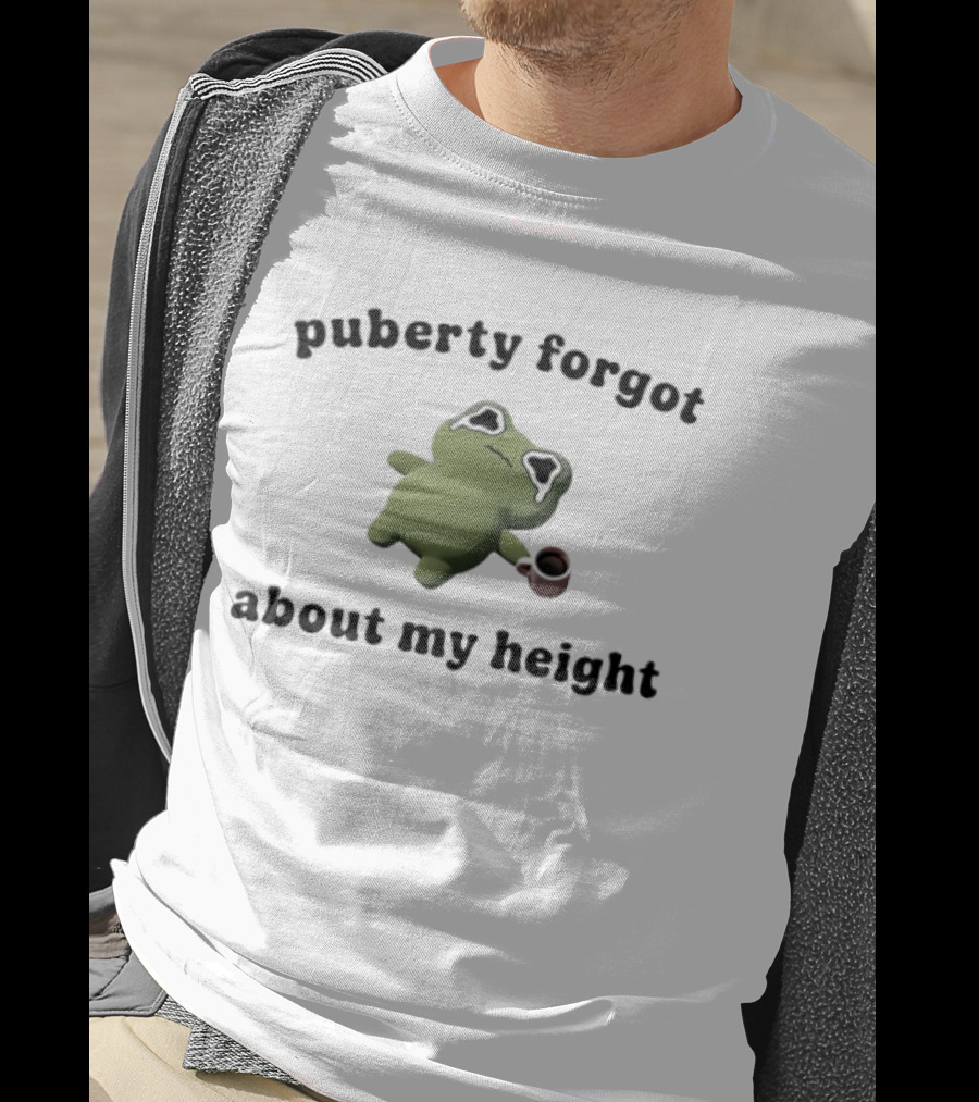 Puberty Forgot About My Height Frog Coffee Humor T-Shirt