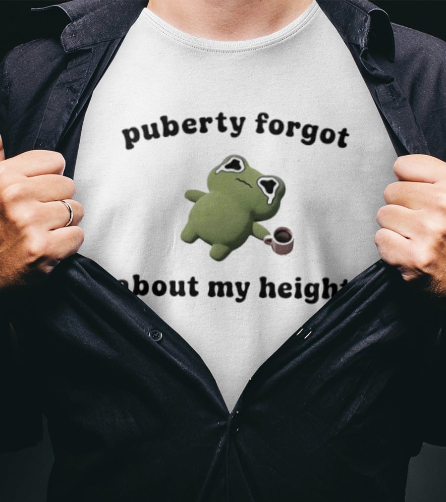 Puberty Forgot About My Height Frog Coffee Humor T-Shirt