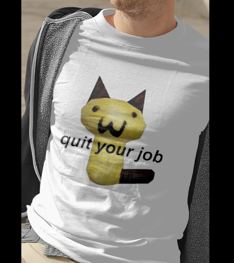 Quit Your Job Potato Cat Meme T-Shirt