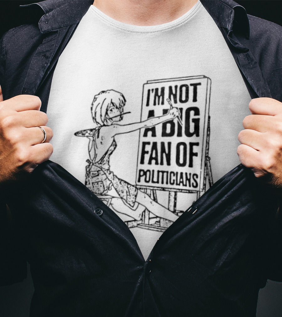 Rei Ayanami I'm Not A Big Fan Of Politicians Chair Sketch T-Shirt