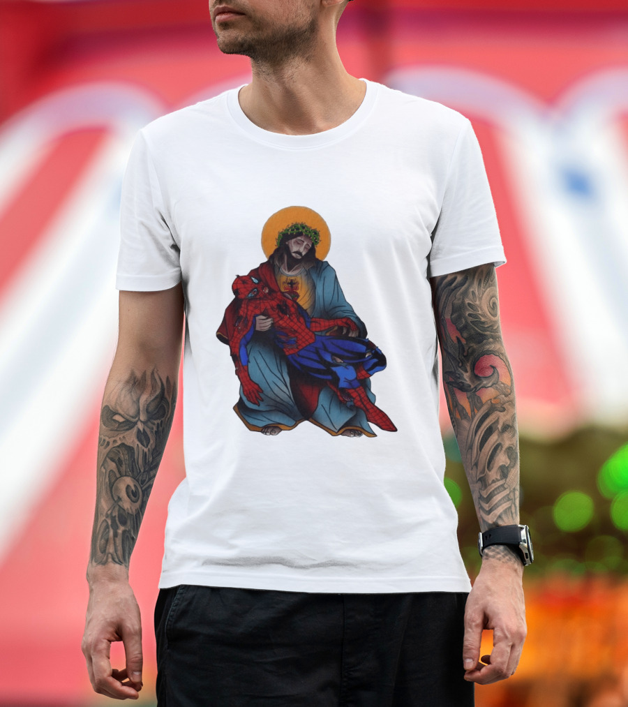 Spider Man Jesus Pieta Marvel T-Shirt