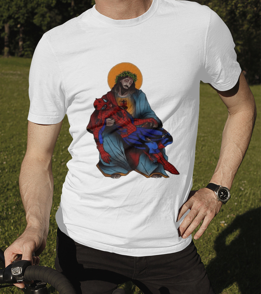 Spider Man Jesus Pieta Marvel T-Shirt