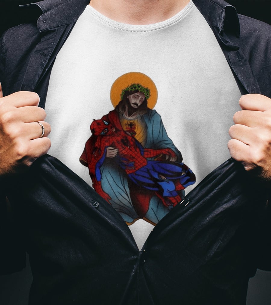 Spider Man Jesus Pieta Marvel T-Shirt