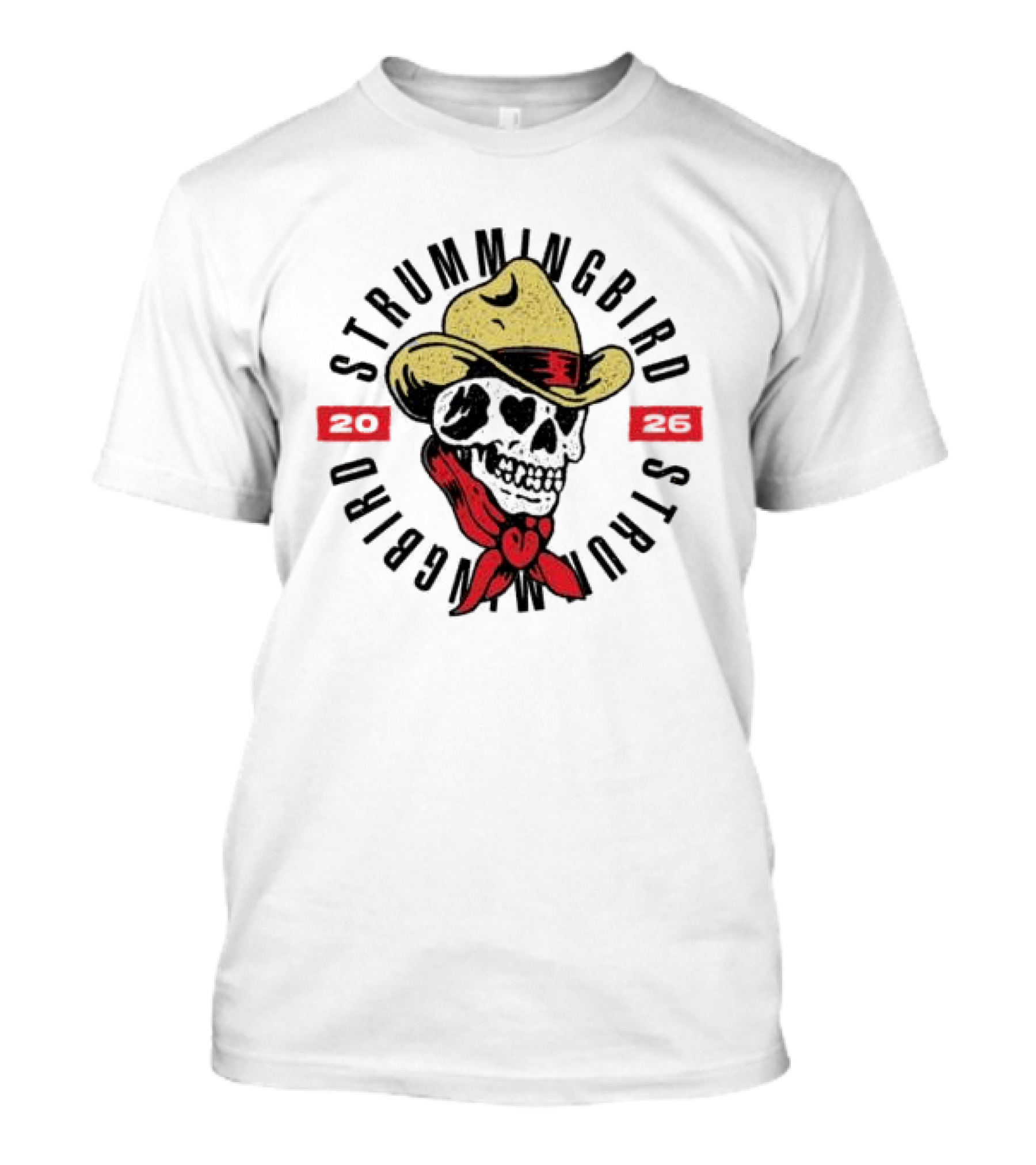 Strumming Bird Cowboy Skull 2020 T-Shirt