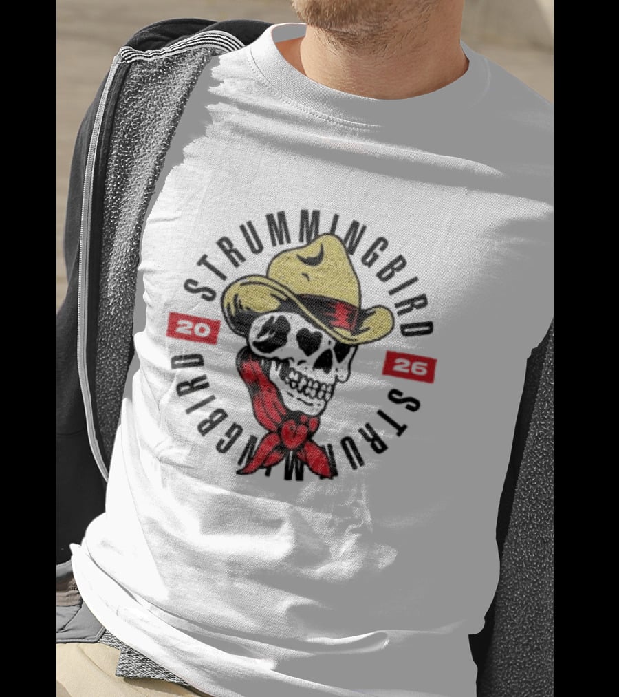 Strumming Bird Cowboy Skull 2020 T-Shirt