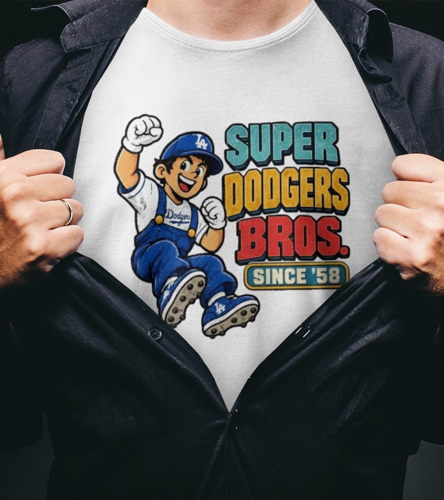 Los Angeles Dodgers Super Bros Since '58 T-Shirt