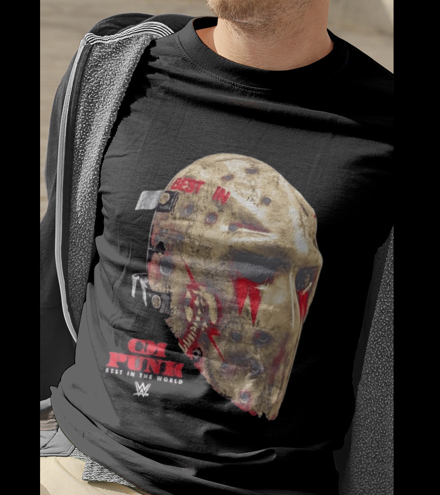 CM Punk Best In The World WWE Jason Voorhees Hockey Mask T-Shirt