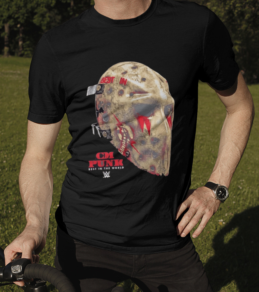 CM Punk Best In The World WWE Jason Voorhees Hockey Mask T-Shirt
