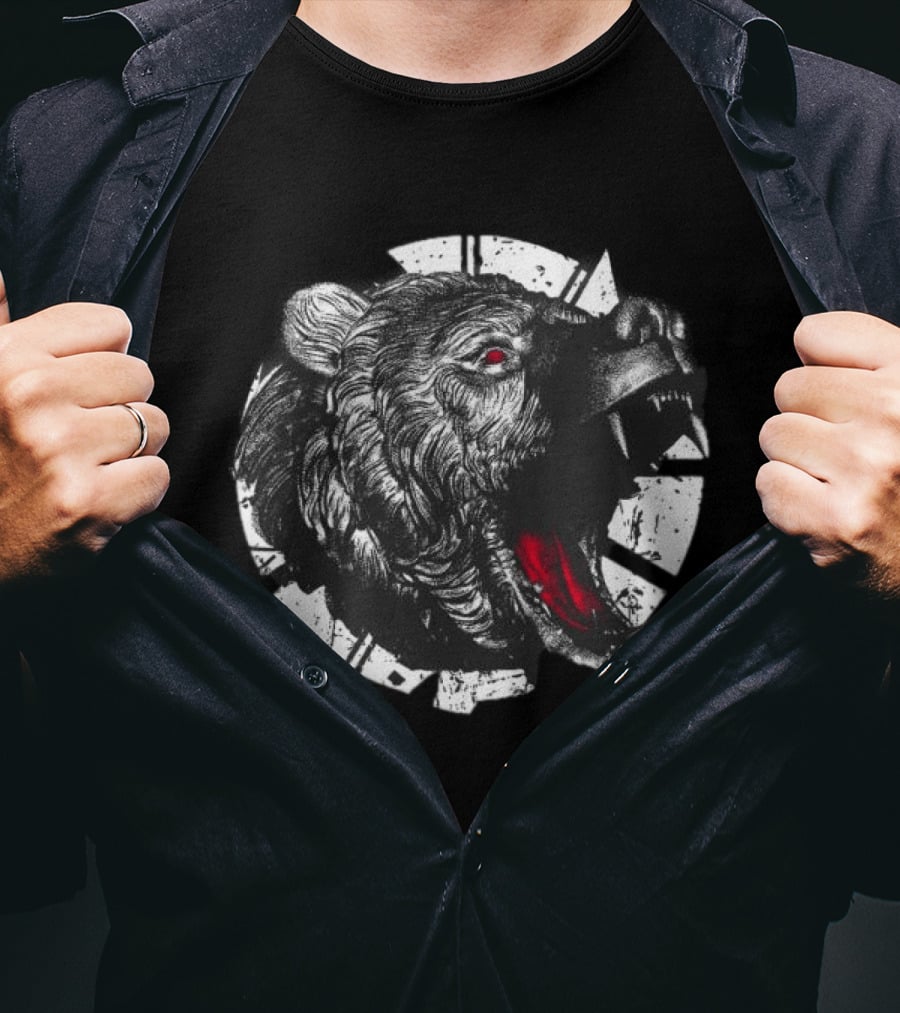 Deathwish Store Converge Untamable Black Bear Growl Red Eyes T-Shirt