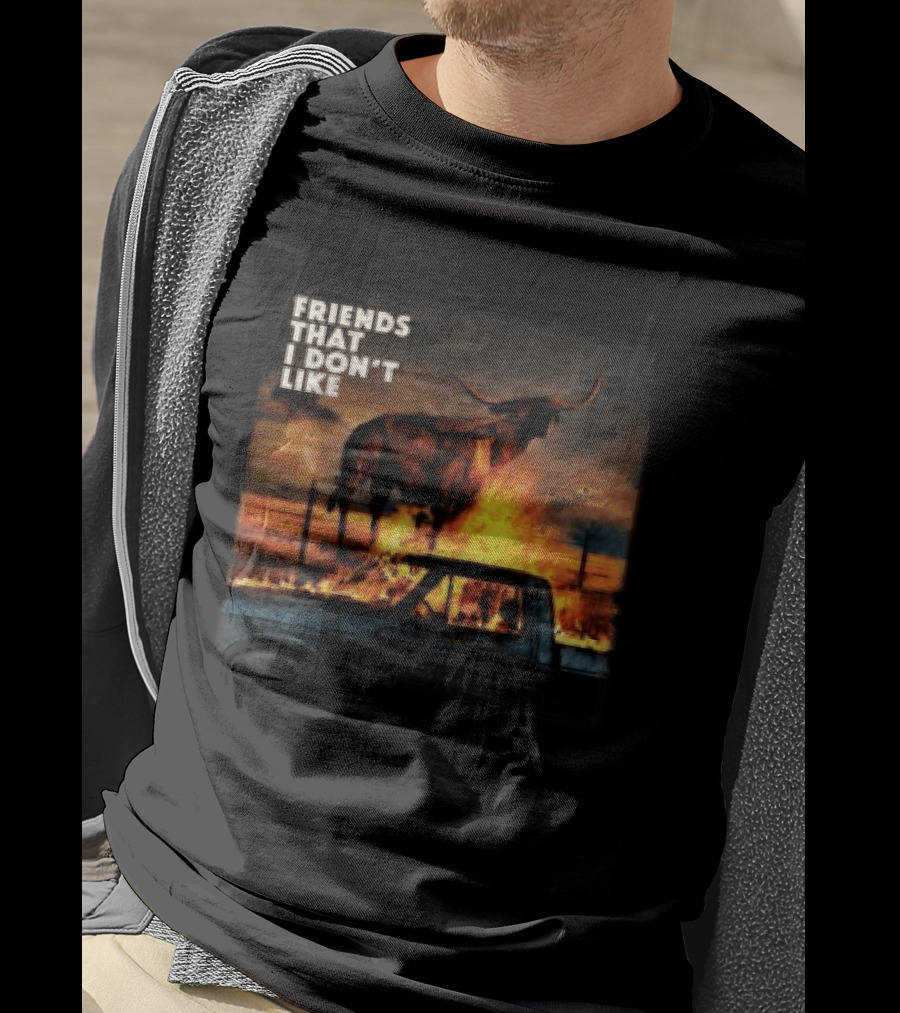 FRIENDS THAT I DON'T LIKE Dexter And The Moonrocks Store Fire Album T-Shirt