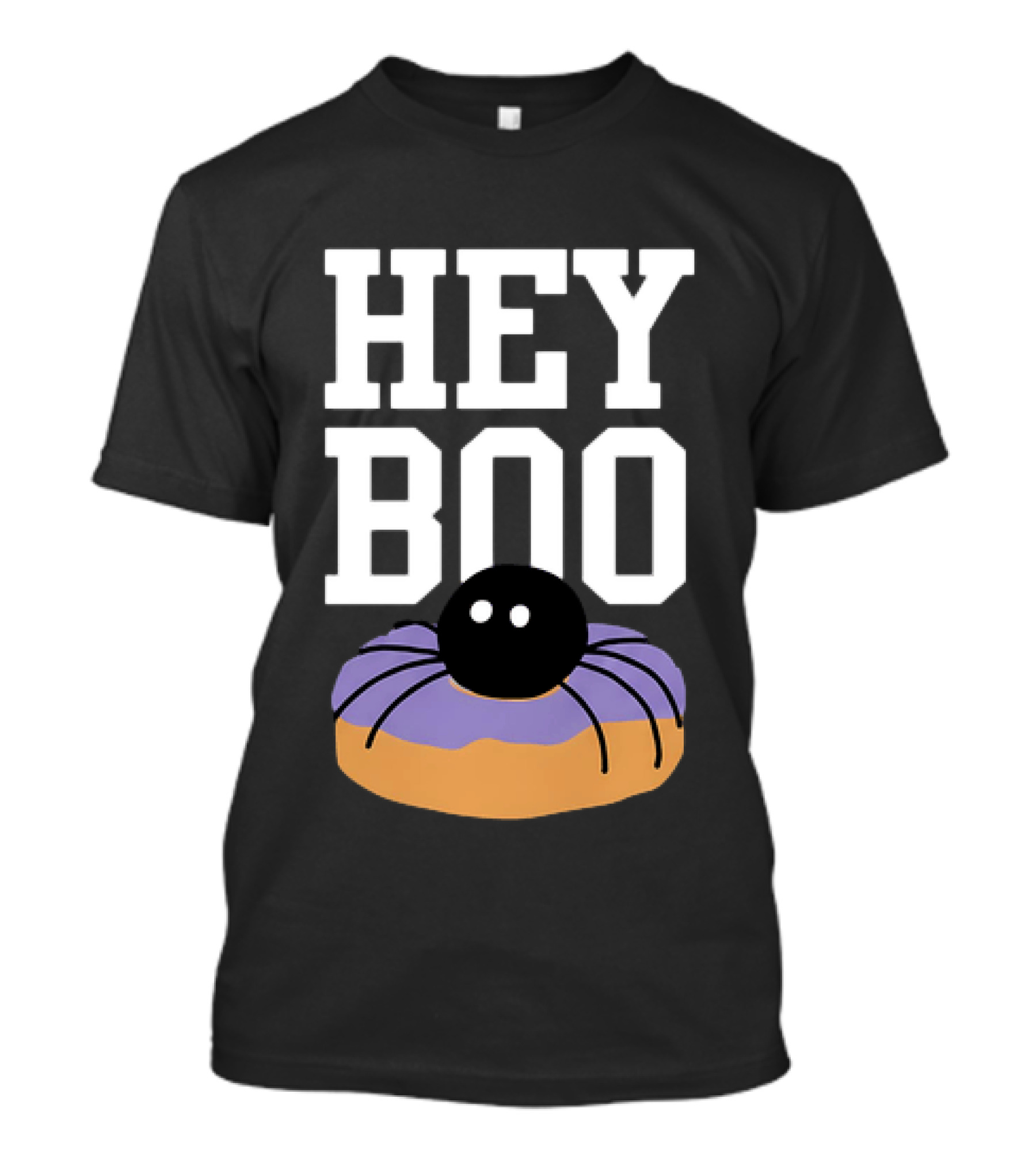 Hey Boo Halloween Dunkin Spidey D Purple Donut T-Shirt